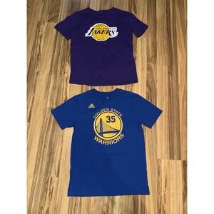 Adidas NBA Boys Medium‎ Lakers Golden State KD Graphic Tee T Shirt Cotton
